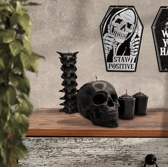 Dark Gothic Mantel Decor
