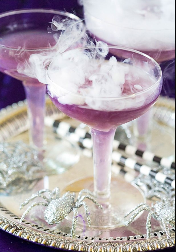 Smoky Purple Cocktail