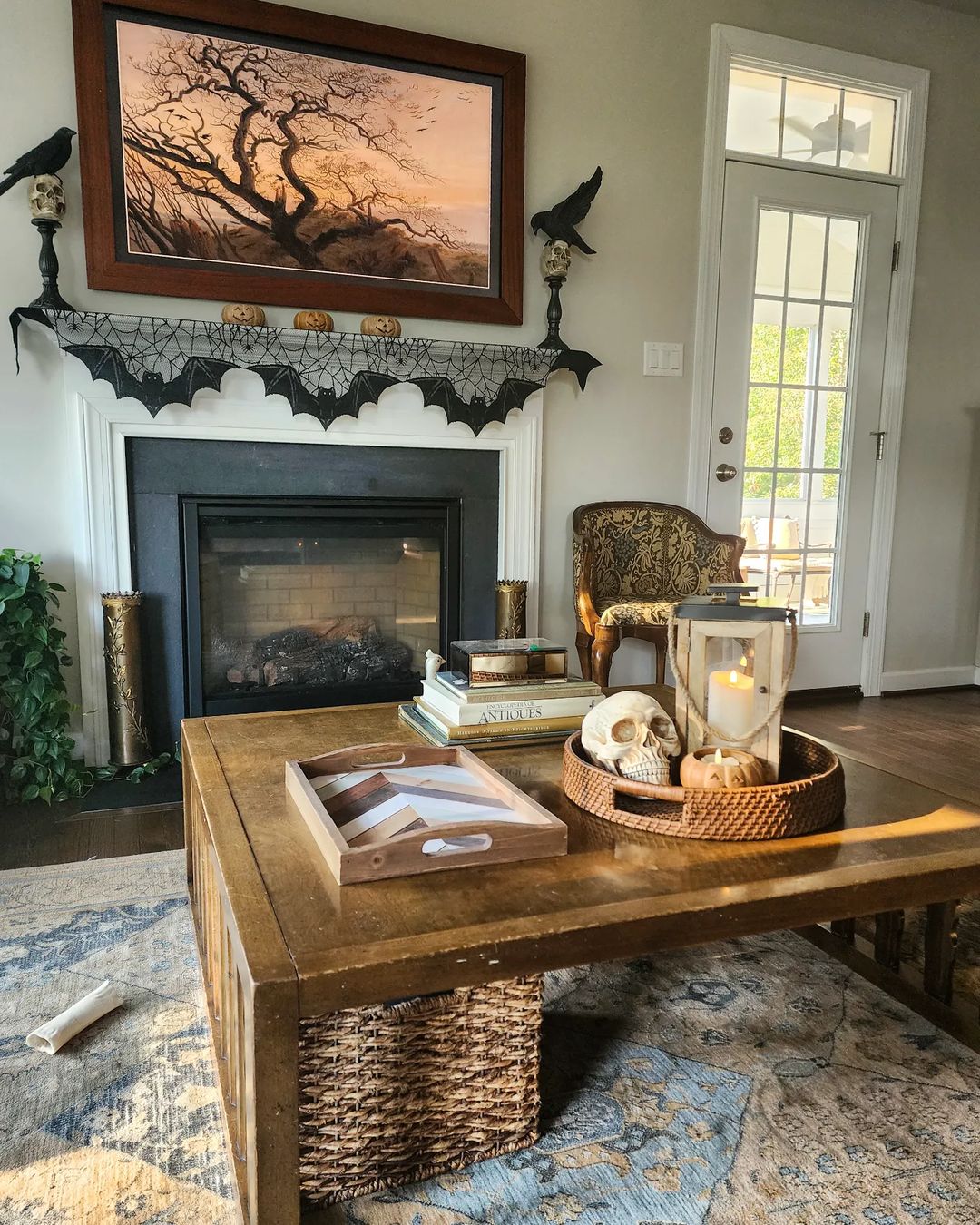 Vintage Skull Coffee Table Display