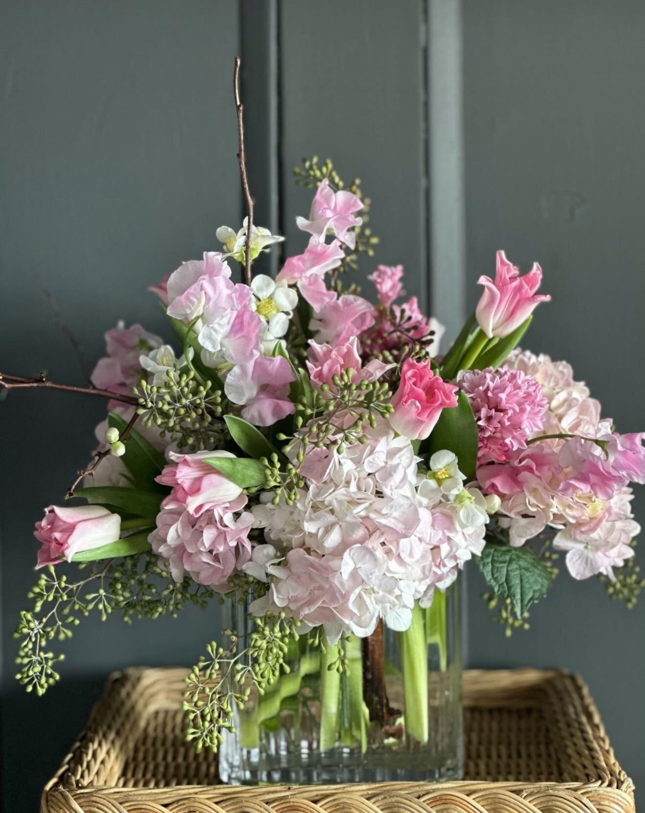Soft Pink Spring Mix with Wild Branches