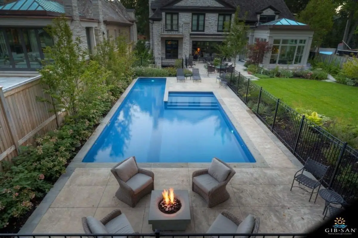 Luxury Estate Pool with Fire Pit