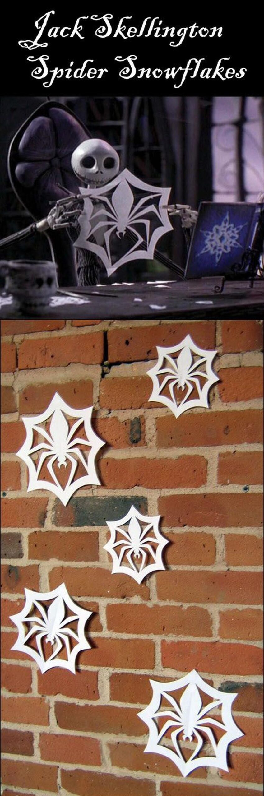 31 Indoor Halloween Decorations Ideas to Make Your Home Spooktacular 5 Paper Spider Snowflakes