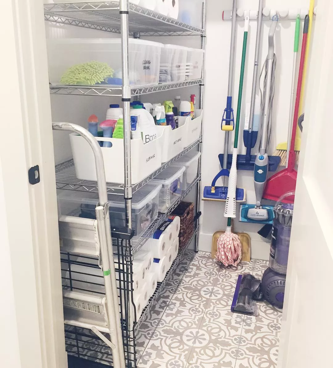 Metal Shelving Unit Utility Nook