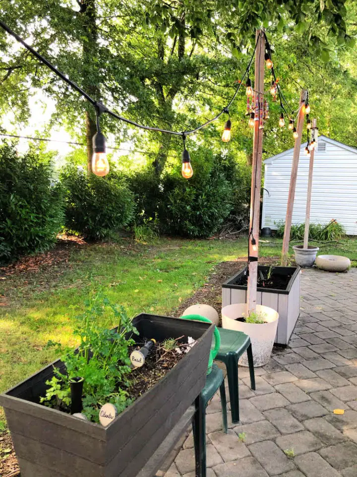 Raised Planter Light Posts