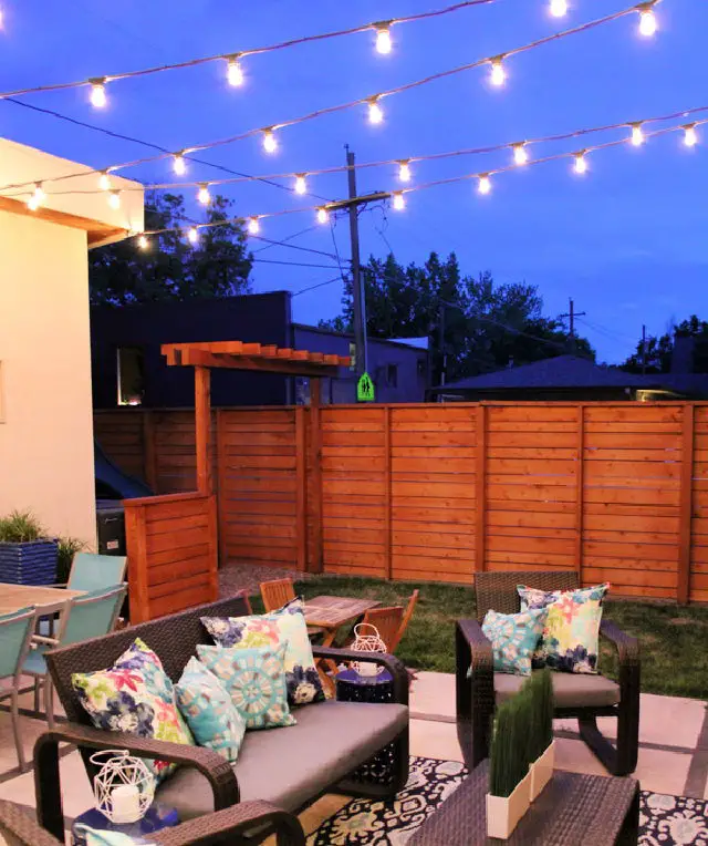 Grid Pattern Overhead Yard Lighting