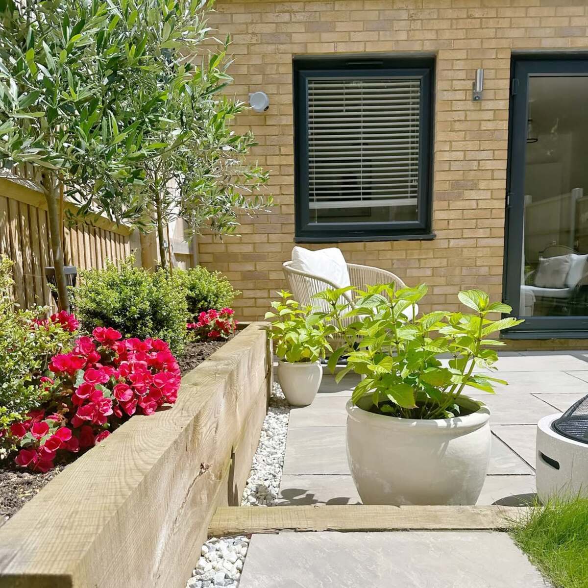 Timber Patio Retaining Bed