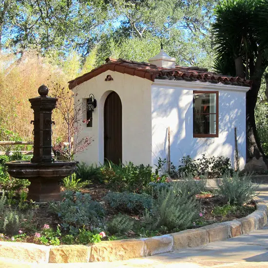 31 Tiny Shed House Ideas for Small and Creative Living Spaces 31 Spanish Style Stucco Garden Shed