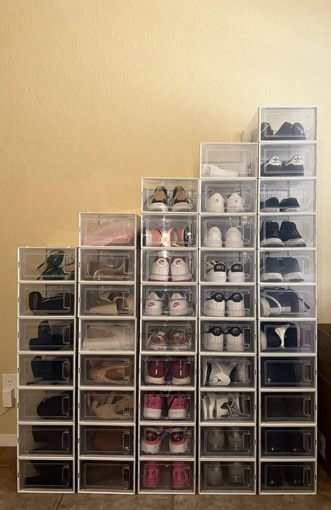 Stackable Clear Plastic Shoe Boxes