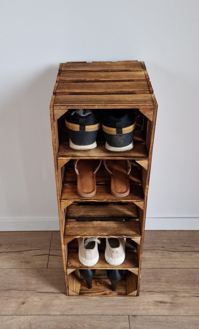 Repurposed Vertical Wooden Crate Tower