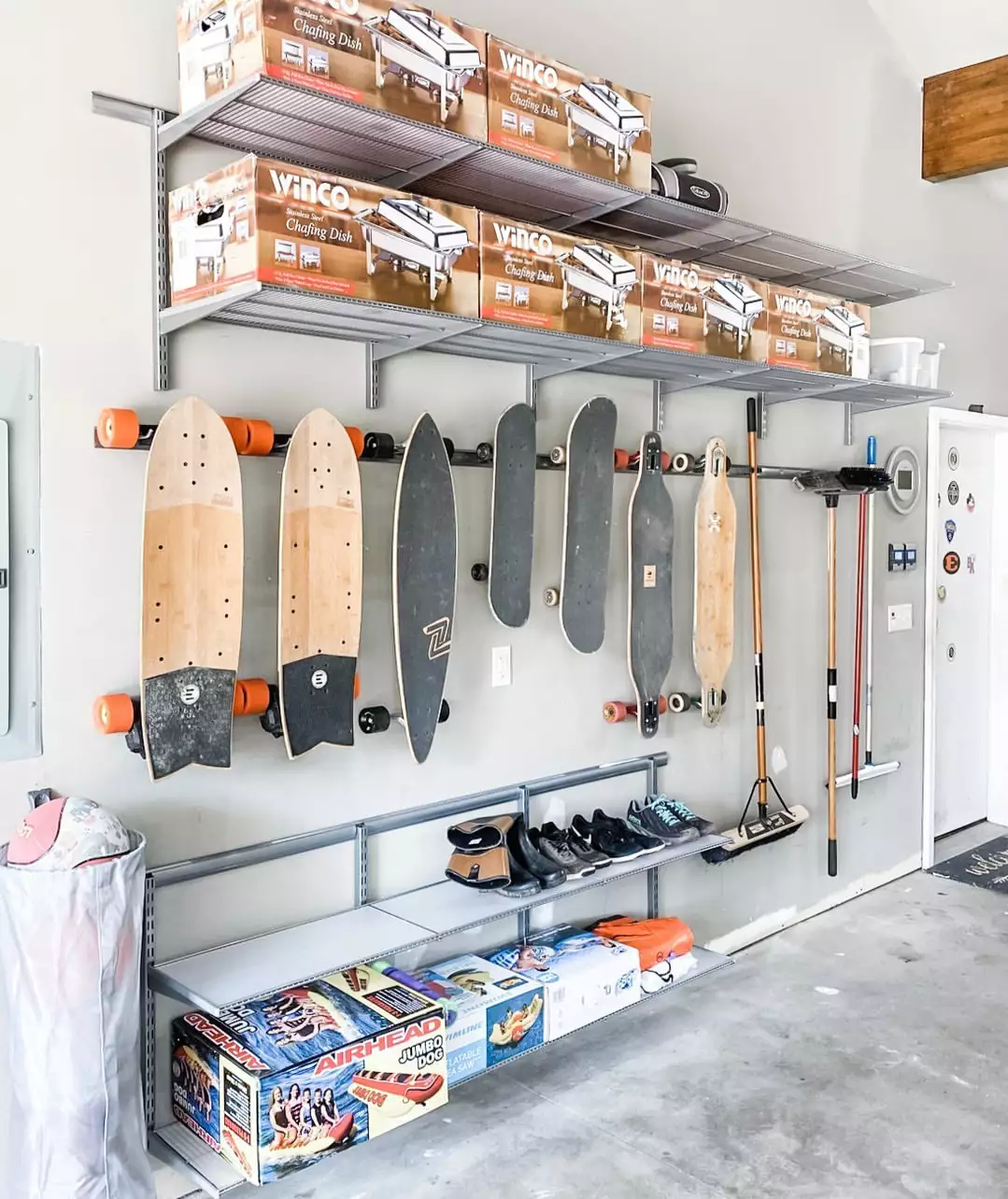 Low Wall Mounted Garage Wire Racks
