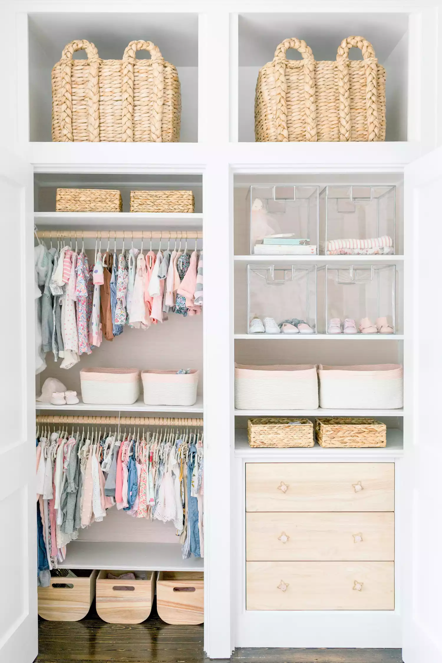 Clear Acrylic Bin Closet Shelves