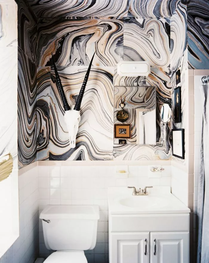 Bold Marbled Wallpaper