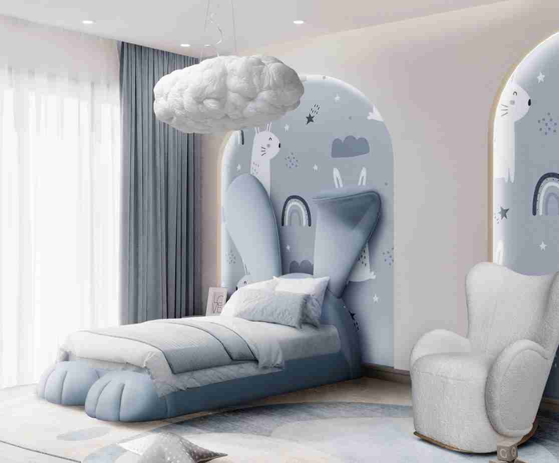 25 Toddler Boy Bedroom Ideas for a Fun and Functional Space 2 Bunny Themed Low Profile Bed