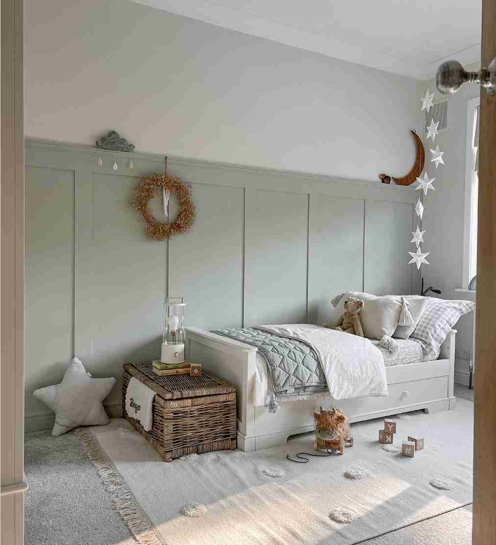 25 Toddler Boy Bedroom Ideas for a Fun and Functional Space 4 Sage Green Board and Batten Accent Wall
