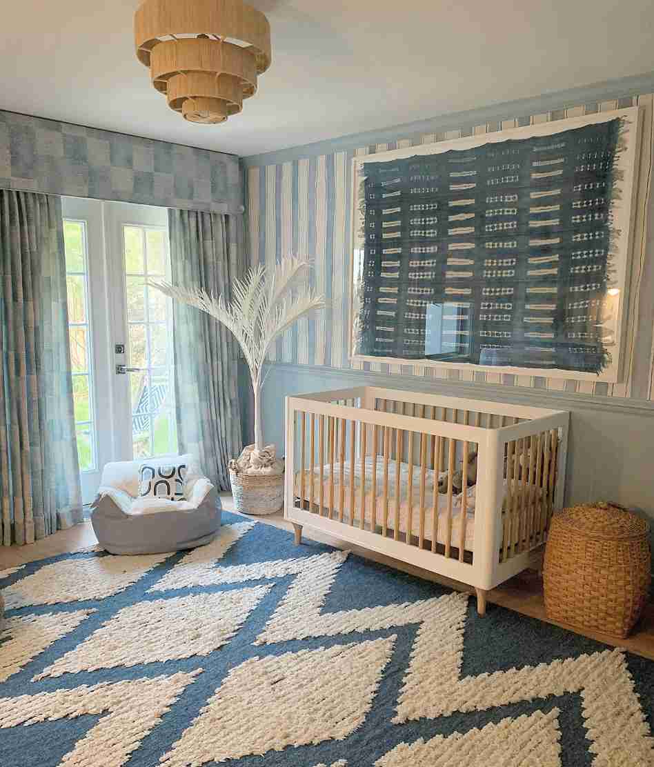 25 Toddler Boy Bedroom Ideas for a Fun and Functional Space 7 Striped Coastal Room with Blue Chevron Rug