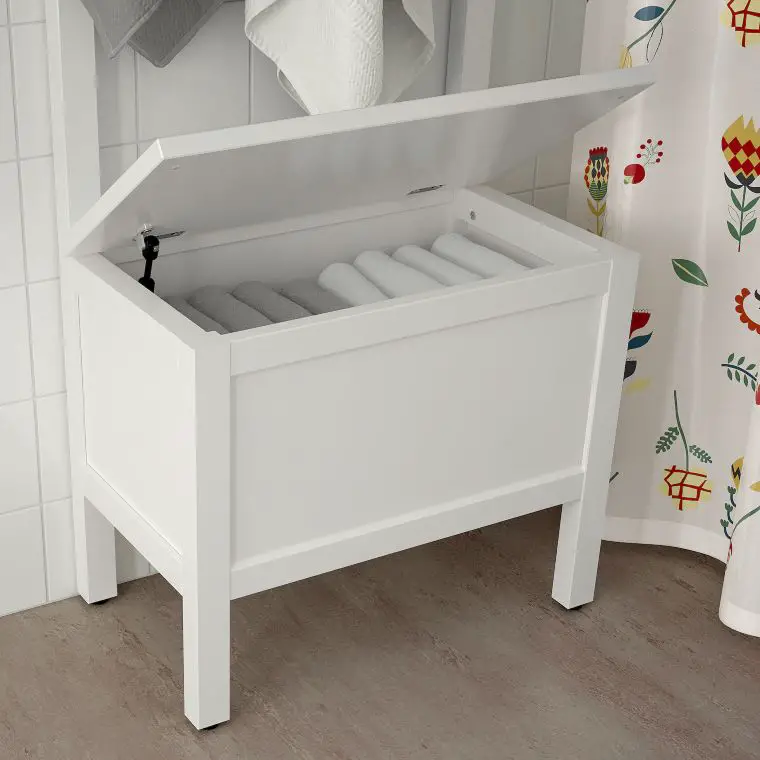 Storage Bench with Hinged Lid