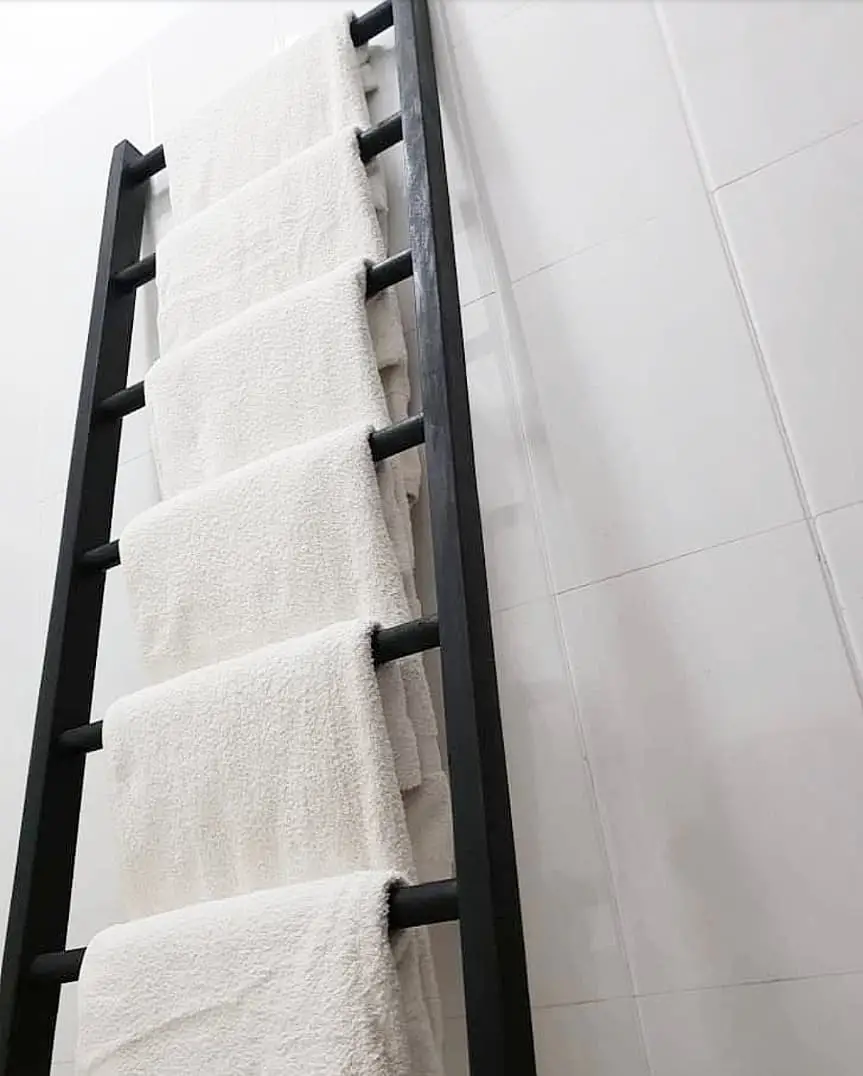 Leaning Wooden Towel Ladder