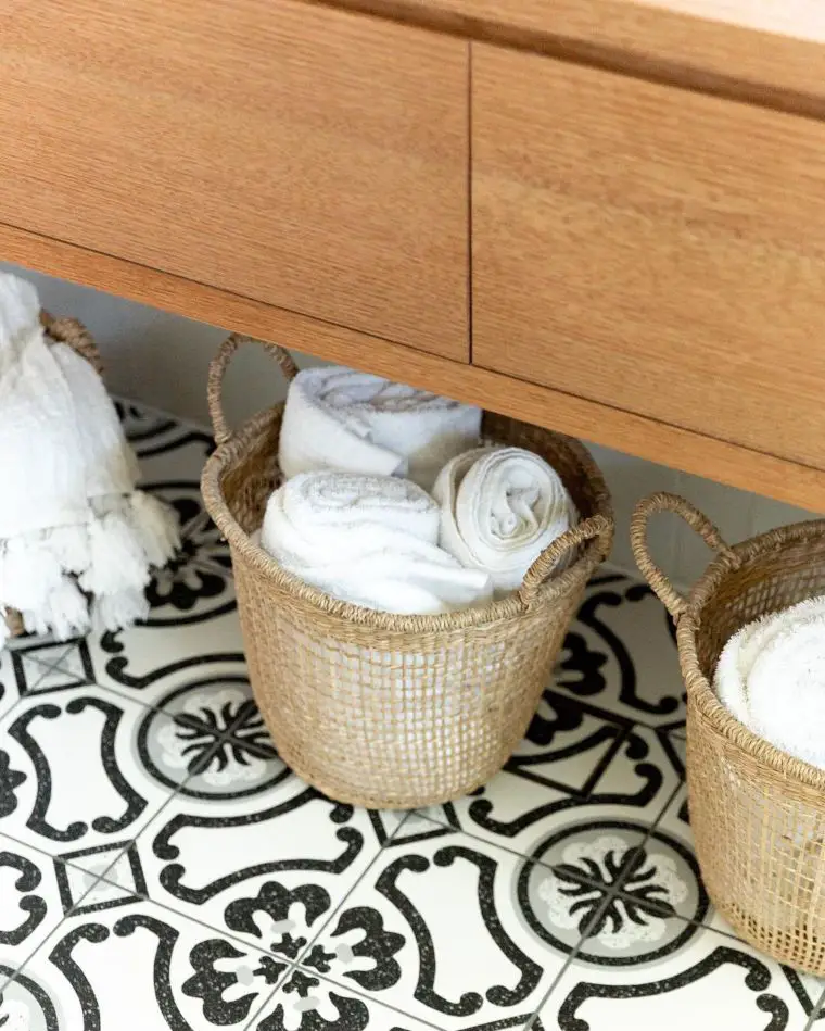 Under-Vanity Woven Storage Baskets