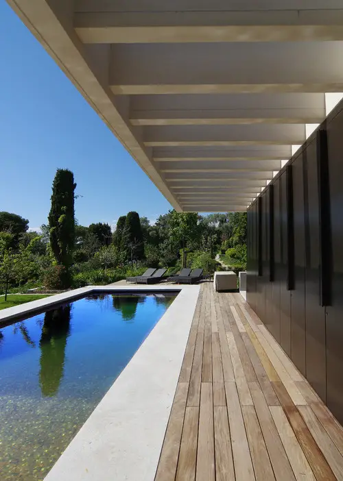 Narrow Lap Pool with Timber Decking