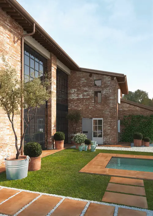 Brick Courtyard Plunge Pool