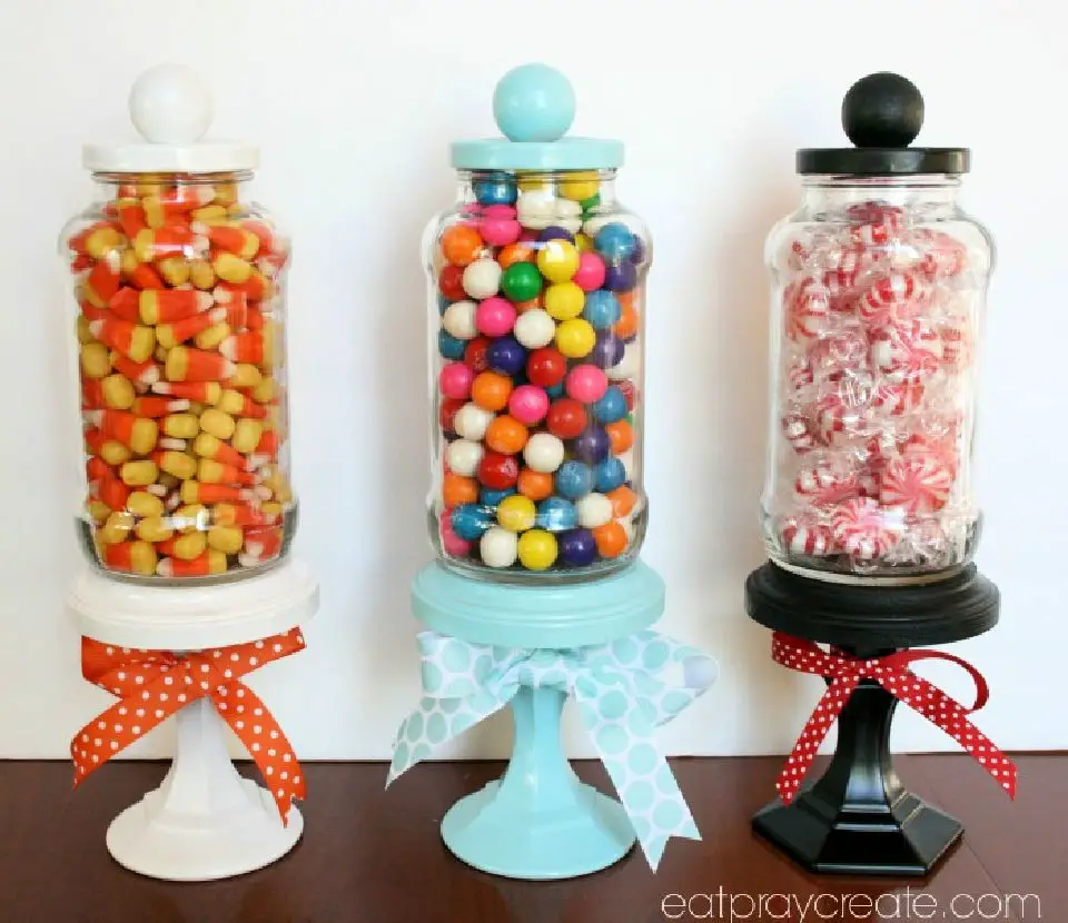 23+ Candy Jar Ideas for Every Occasion 5 Colorful Pedestal Candy Stand