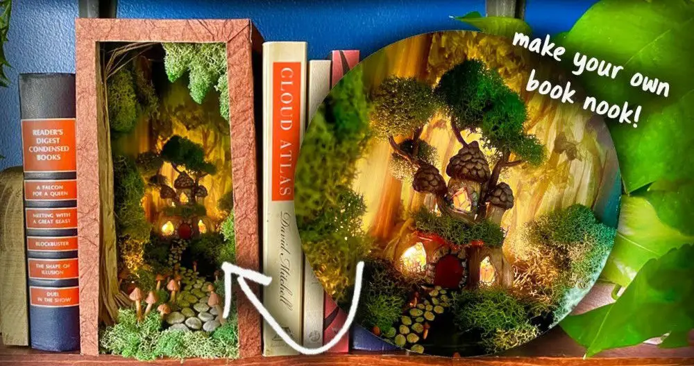 23+ Candy Jar Ideas for Every Occasion 9 Mossy Forest Book Nook Diorama