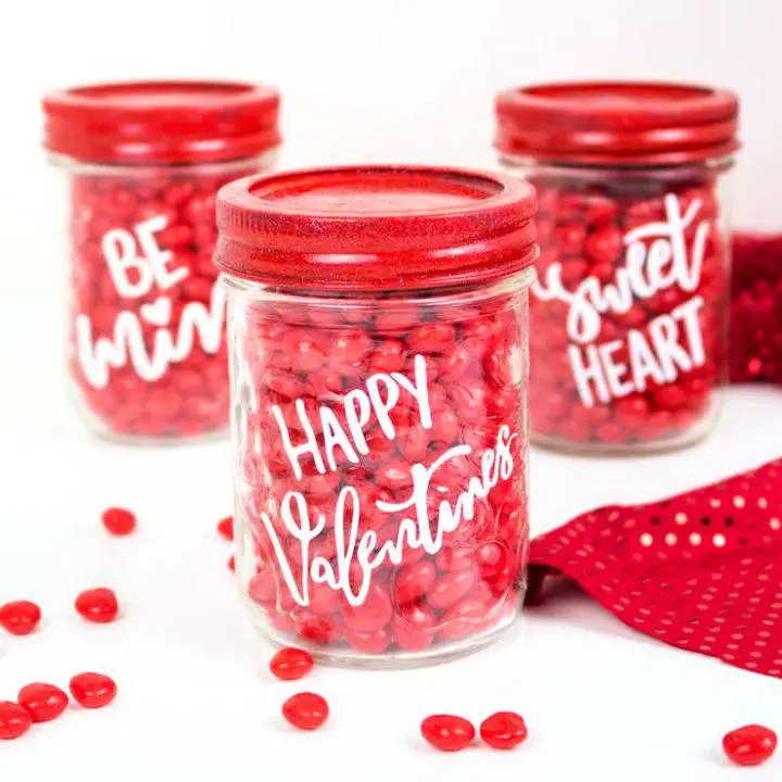 23+ Candy Jar Ideas for Every Occasion 14 Printed Valentine Mason Jars