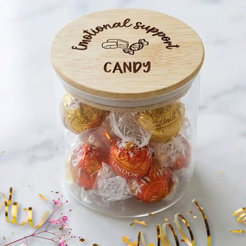 21+ Office Candy Jar Ideas for a Fun Workspace 5 Emotional Support Candy Container