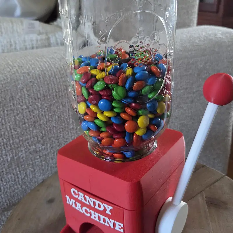 21+ Office Candy Jar Ideas for a Fun Workspace 10 Red Lever Candy Dispenser