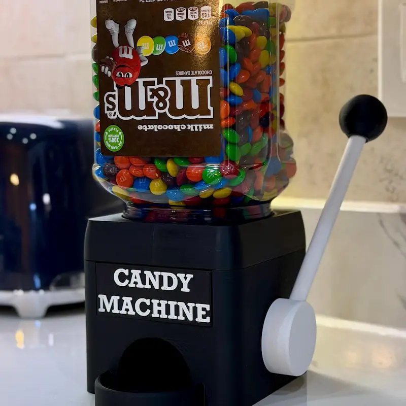 21+ Office Candy Jar Ideas for a Fun Workspace 11 Black Lever Candy Dispenser