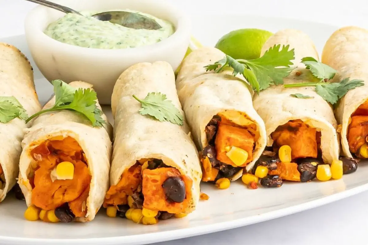 Sweet Potato Black Bean Taquitos
