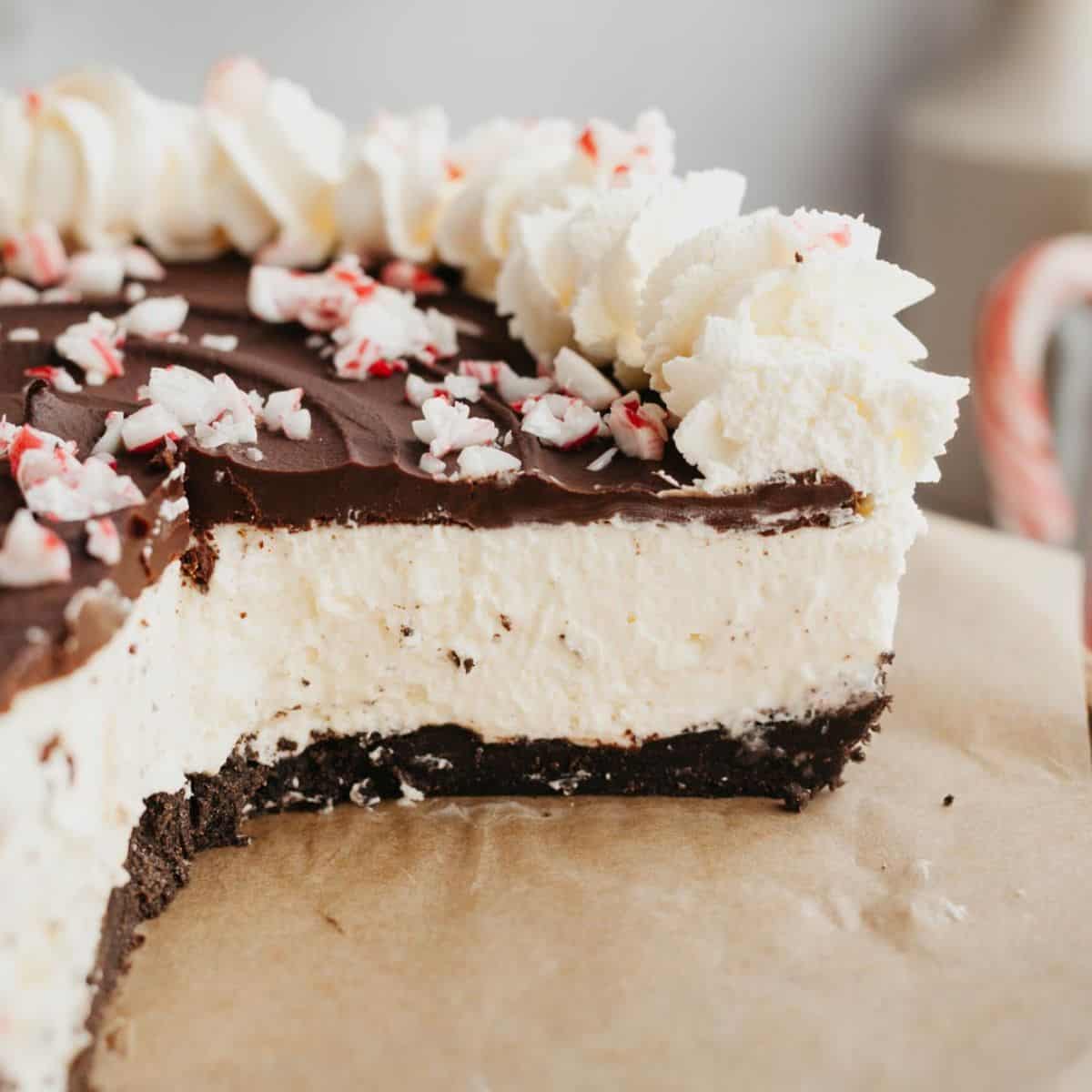 51+ Christmas Desserts Ideas for a Crowd 5 No Bake Chocolate Peppermint Icebox Cake