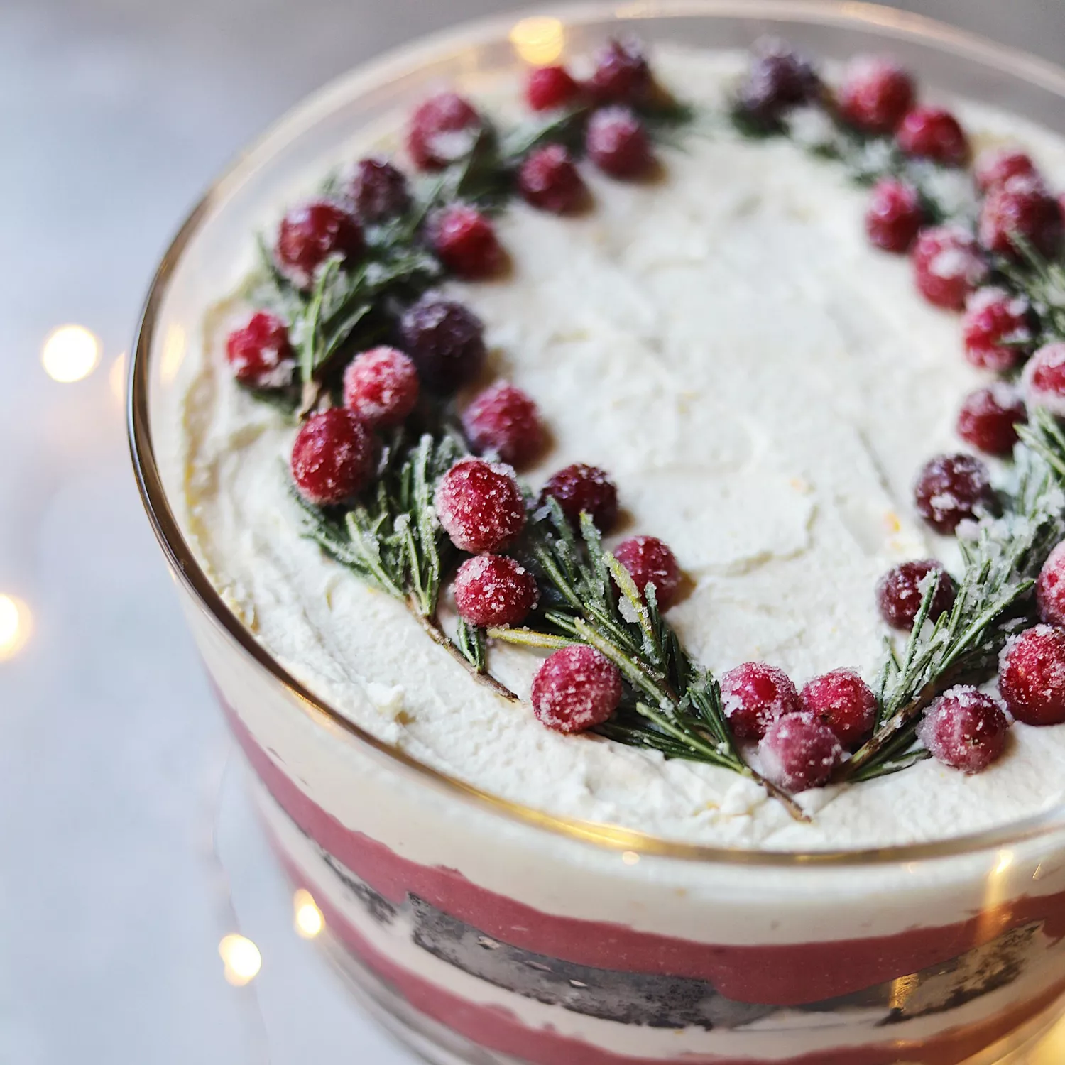 51+ Christmas Desserts Ideas for a Crowd 6 Cranberry Christmas Trifle