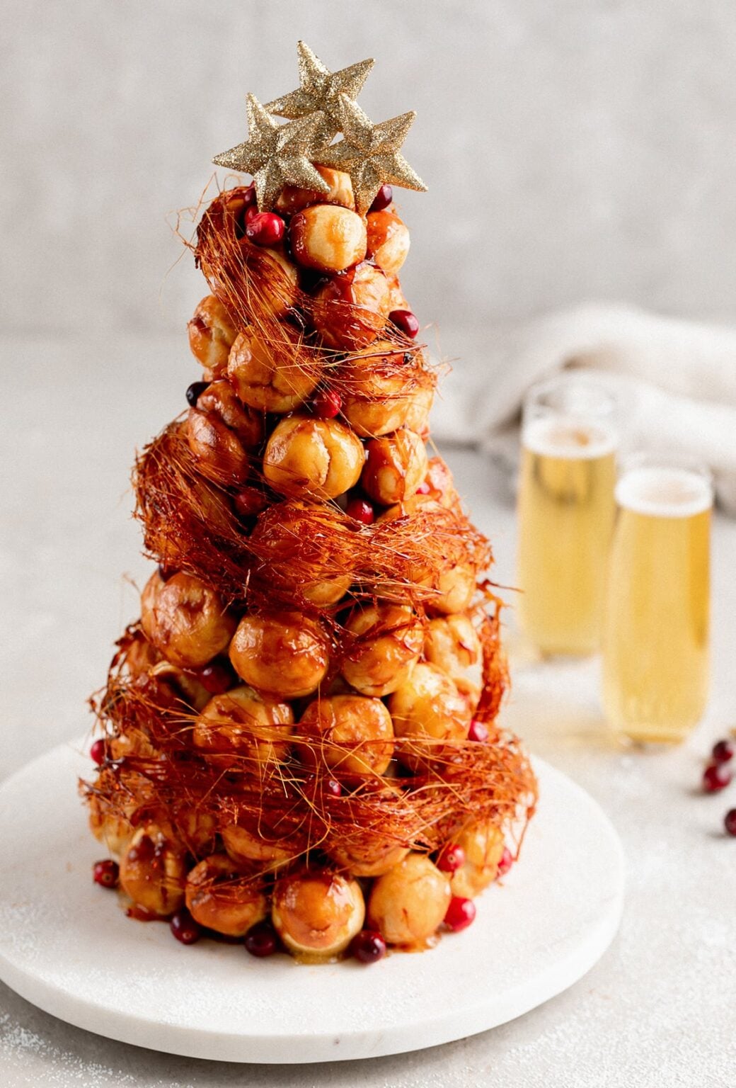 51+ Christmas Desserts Ideas for a Crowd 12 Christmas Croquembouche Tower