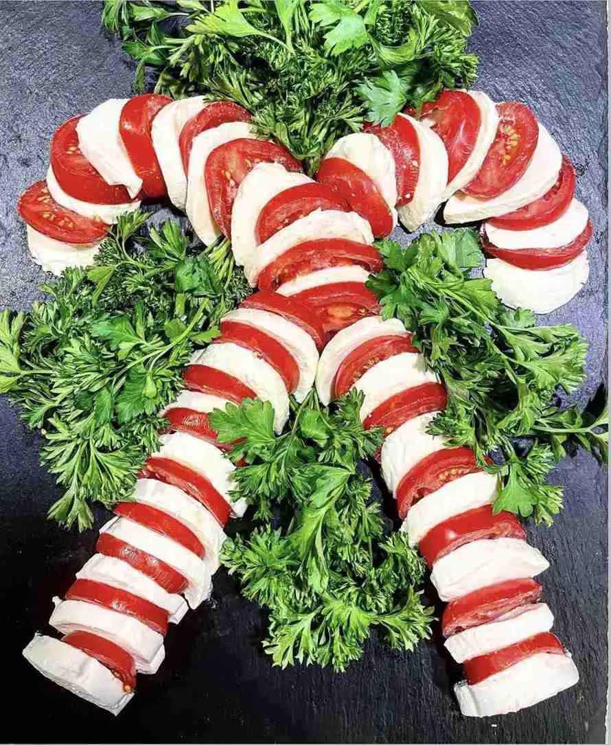 51+ Christmas Party Appetizers Everyone Will Want to Try 11 Caprese Candy Canes
