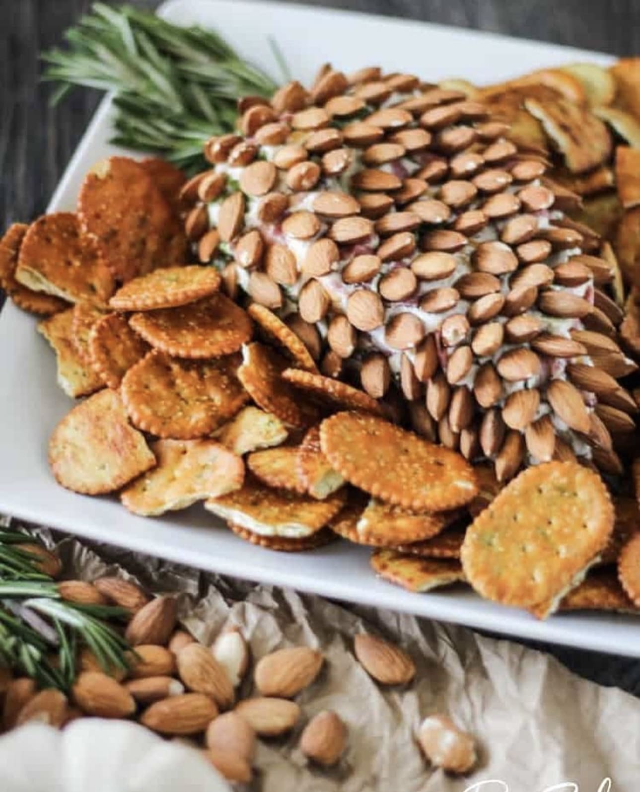 51+ Christmas Party Appetizers Everyone Will Want to Try 15 Almond Pinecone Cheese Ball