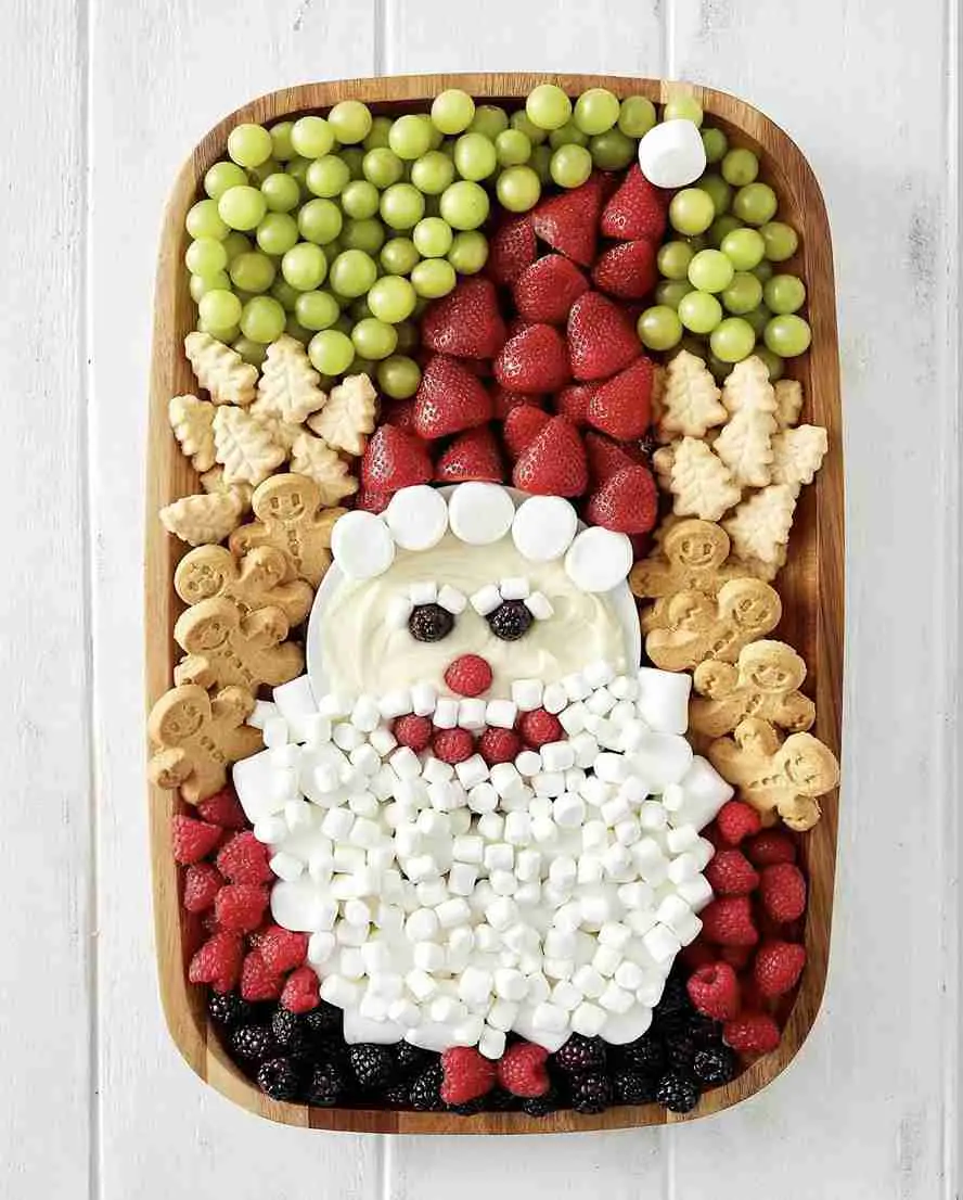 51+ Christmas Party Appetizers Everyone Will Want to Try 22 Santa Fruit and Dessert Platter