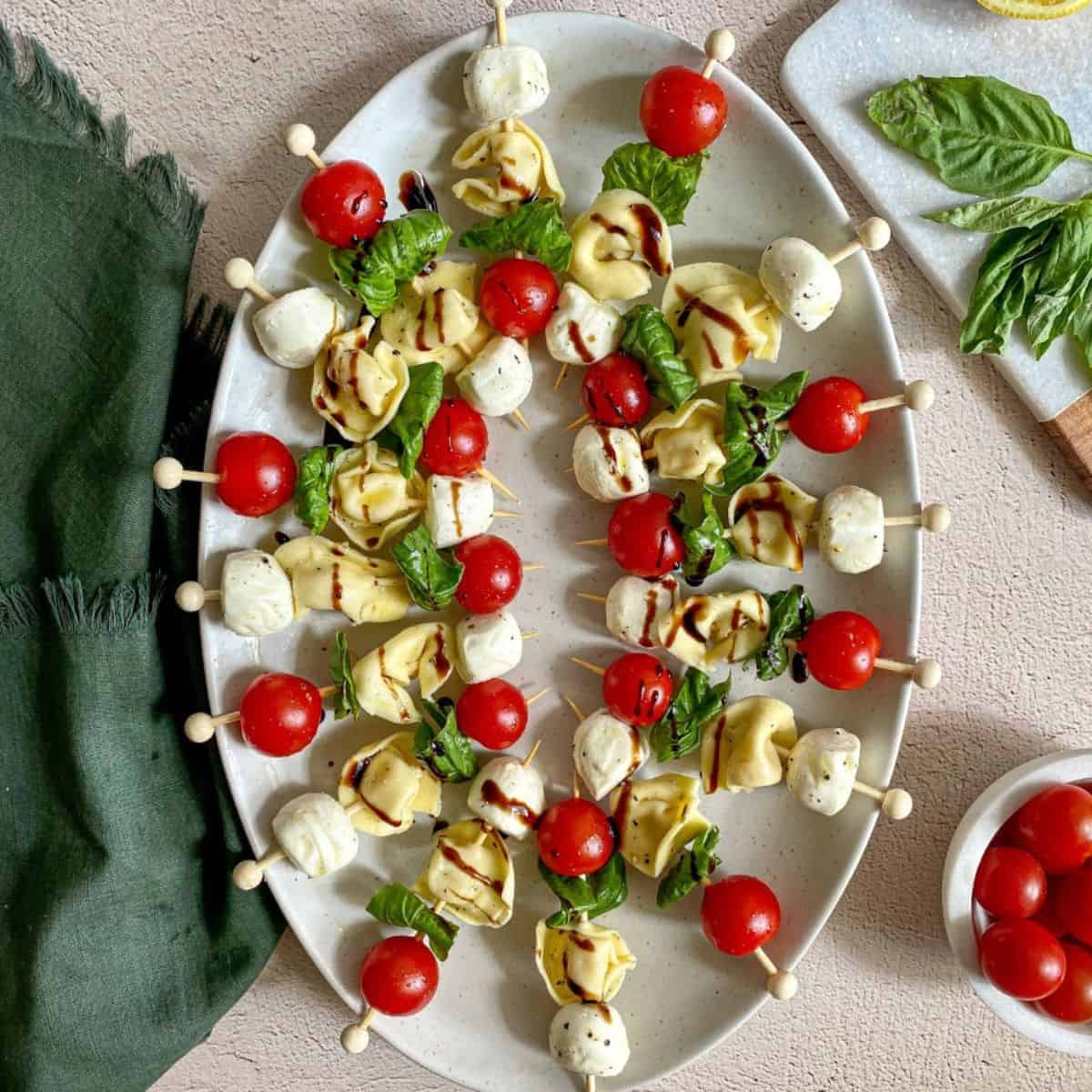 Tortellini Caprese Skewers