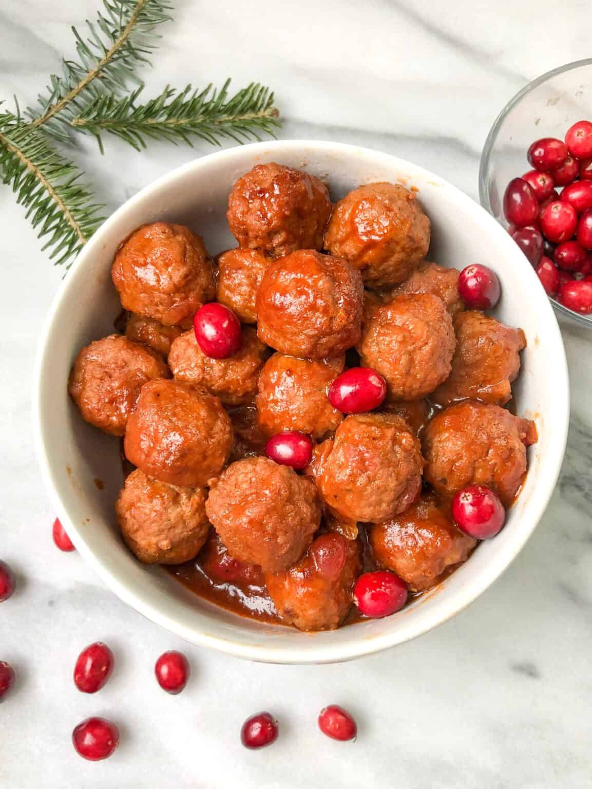 Cranberry Bourbon Meatballs