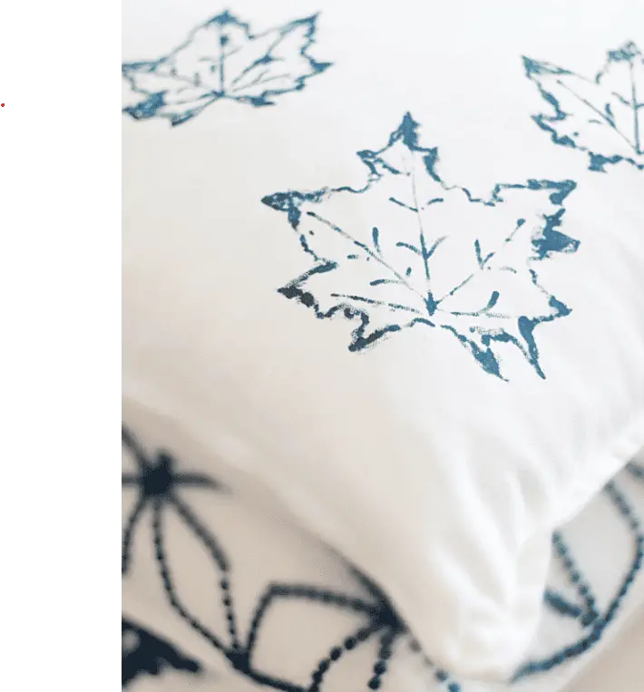 29+ Dollar Tree Fall Decor DIY Ideas for a Beautiful Budget Friendly Home 15 Stamped Leaf Throw Pillow