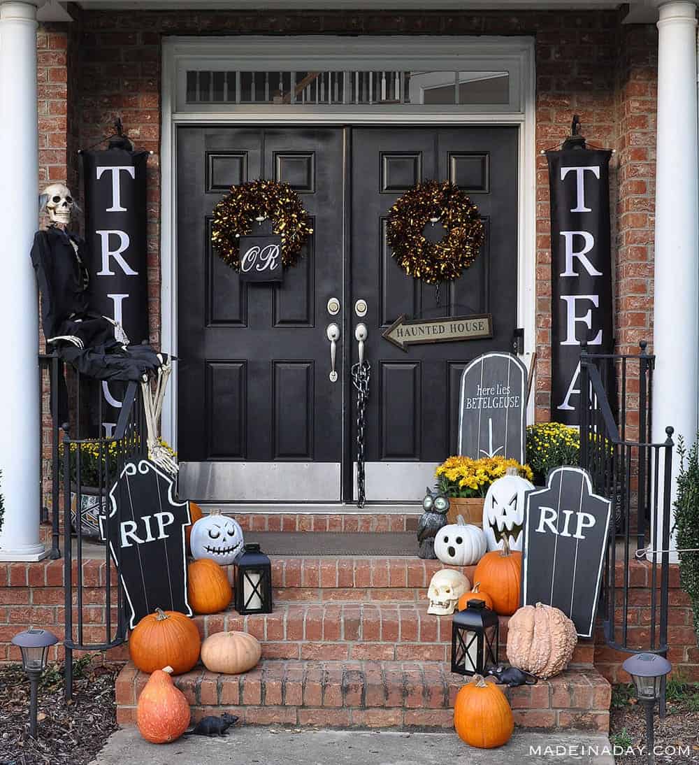 Classic Spooky Cemetery Porch