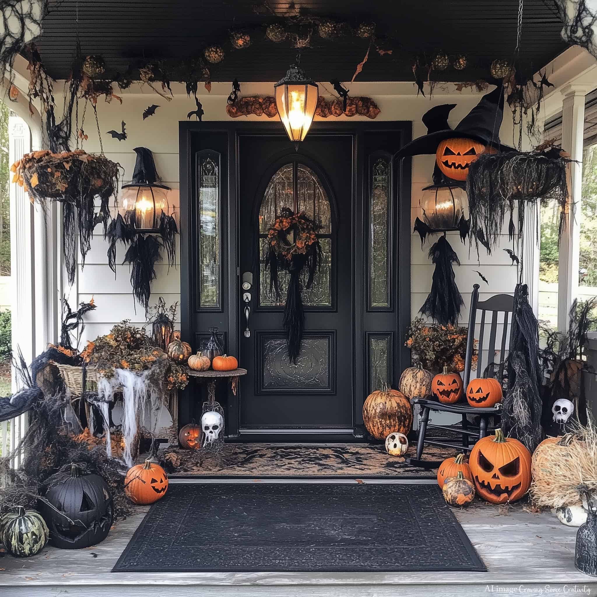 Dark Gothic Lantern Porch