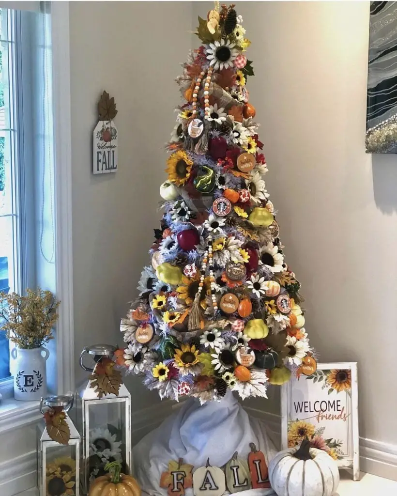 Coffee and Sunflower Tiered Tree