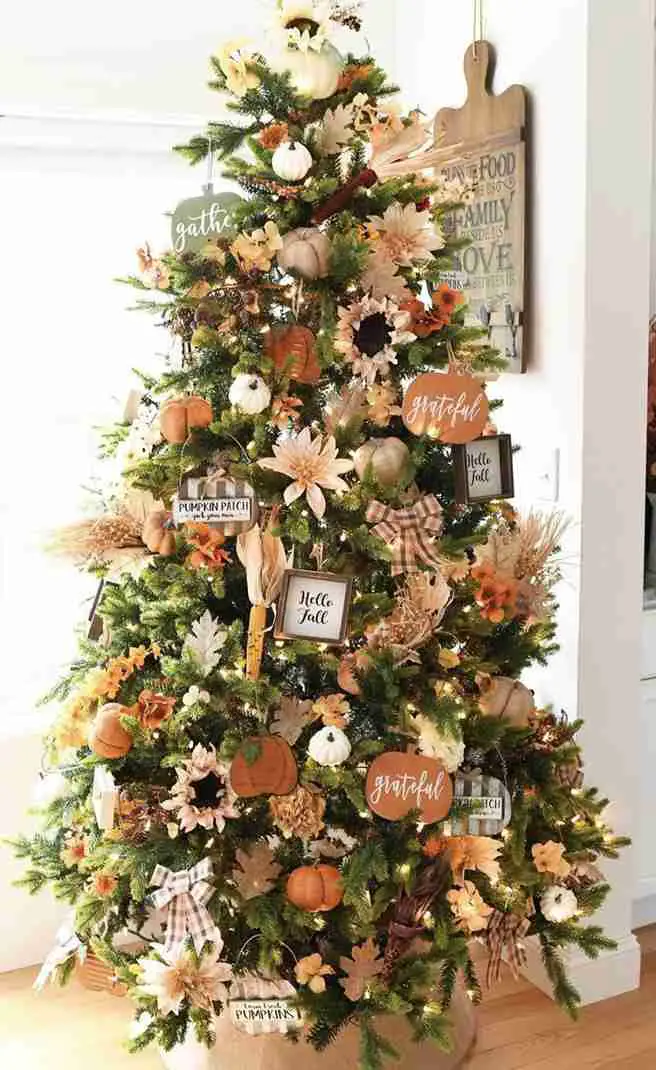 Framed Signs and Burlap Accent Tree