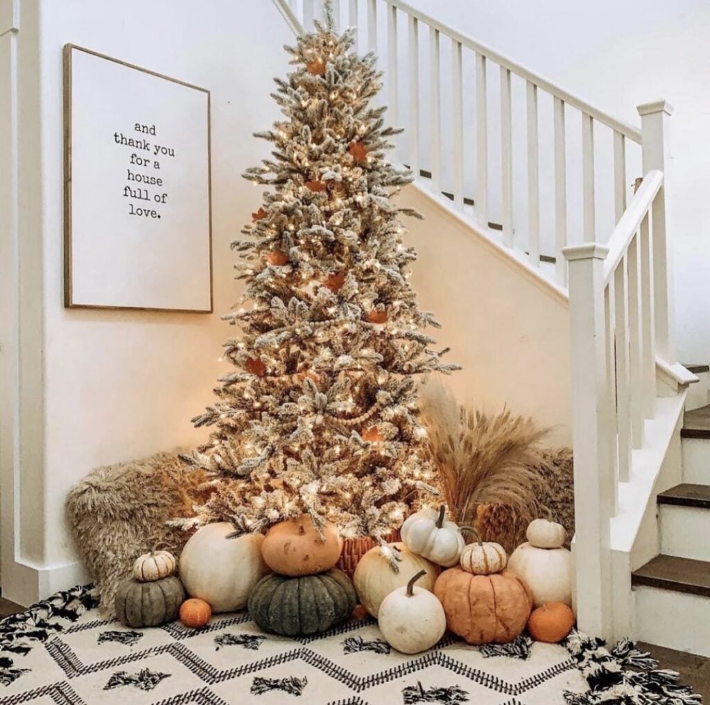 Muted Pumpkin Base Staircase Tree