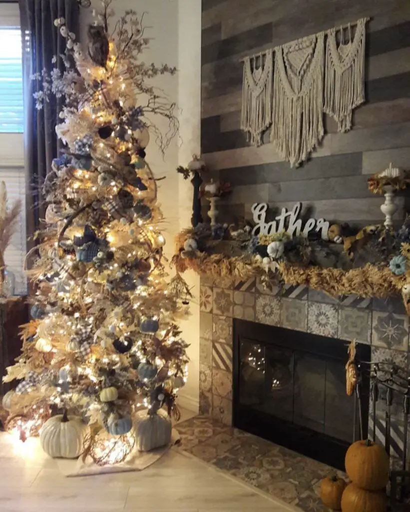 Fireplace Macrame Cozy Glow Tree
