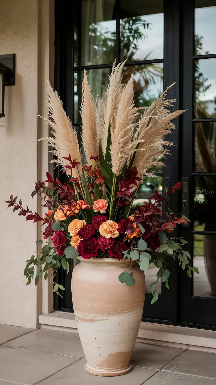 Large Terracotta Urn with Dramatic Foliage
