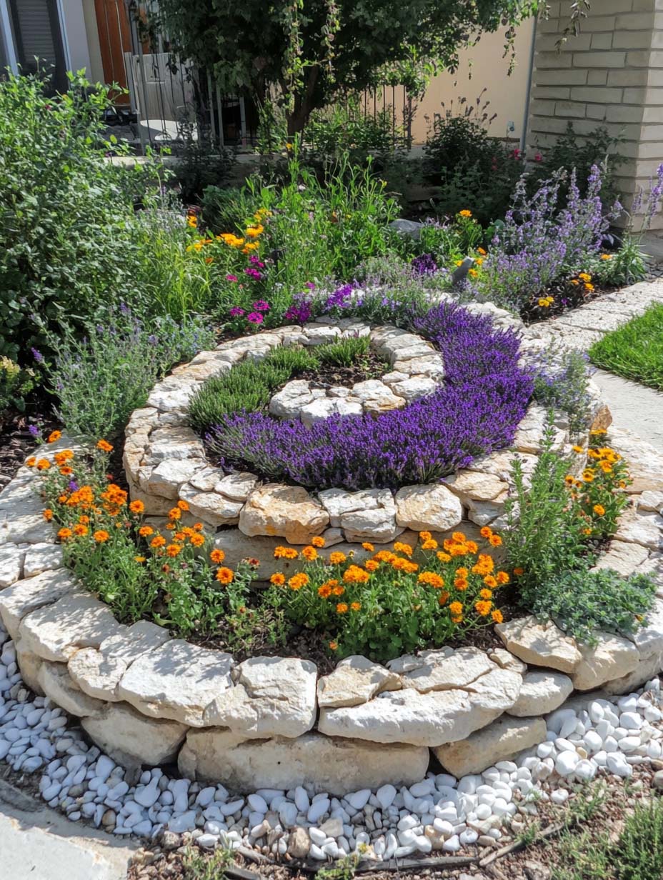 Stone Spiral Herb Garden