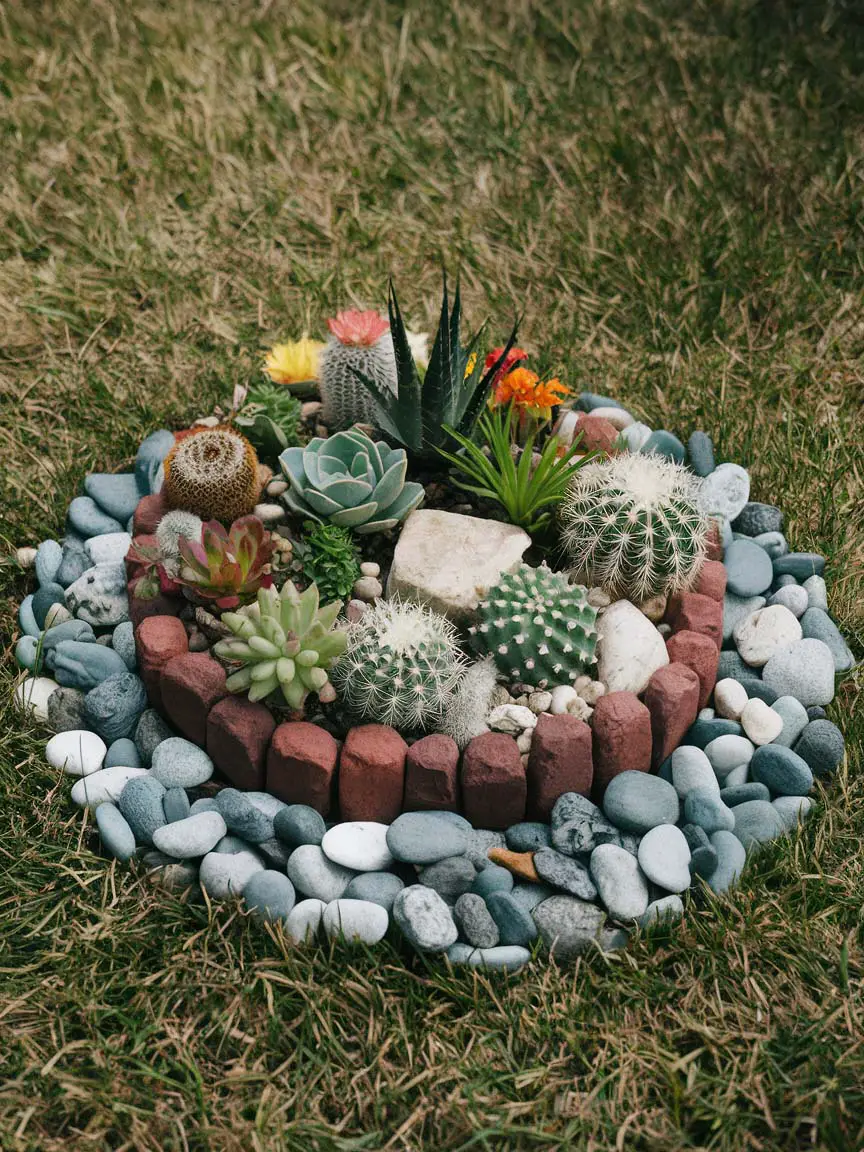 Circular Potted Succulent Display
