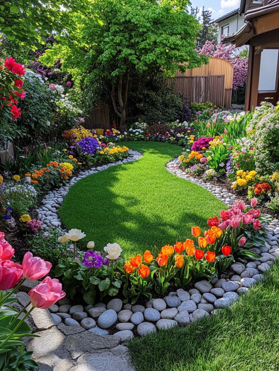 S Shaped Stone River Bed Path
